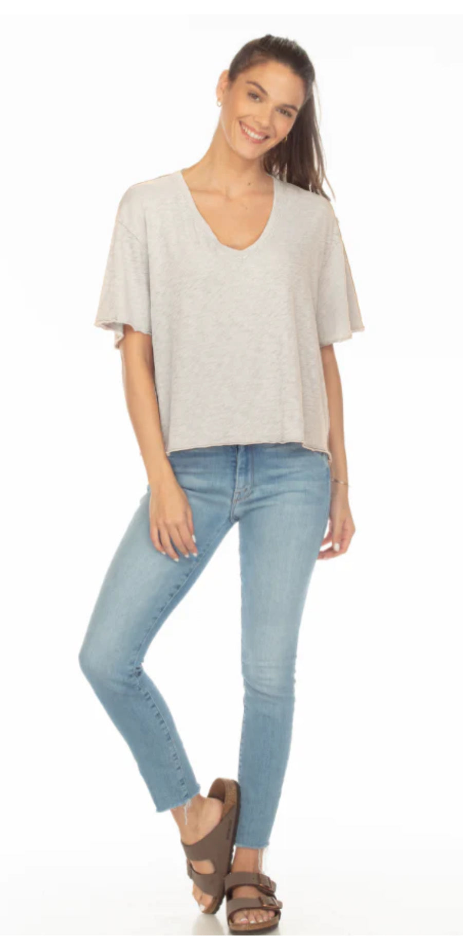 Charlie V-neck boyfriend tee