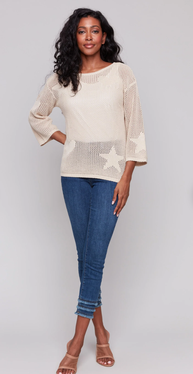 Knit crochet sweater