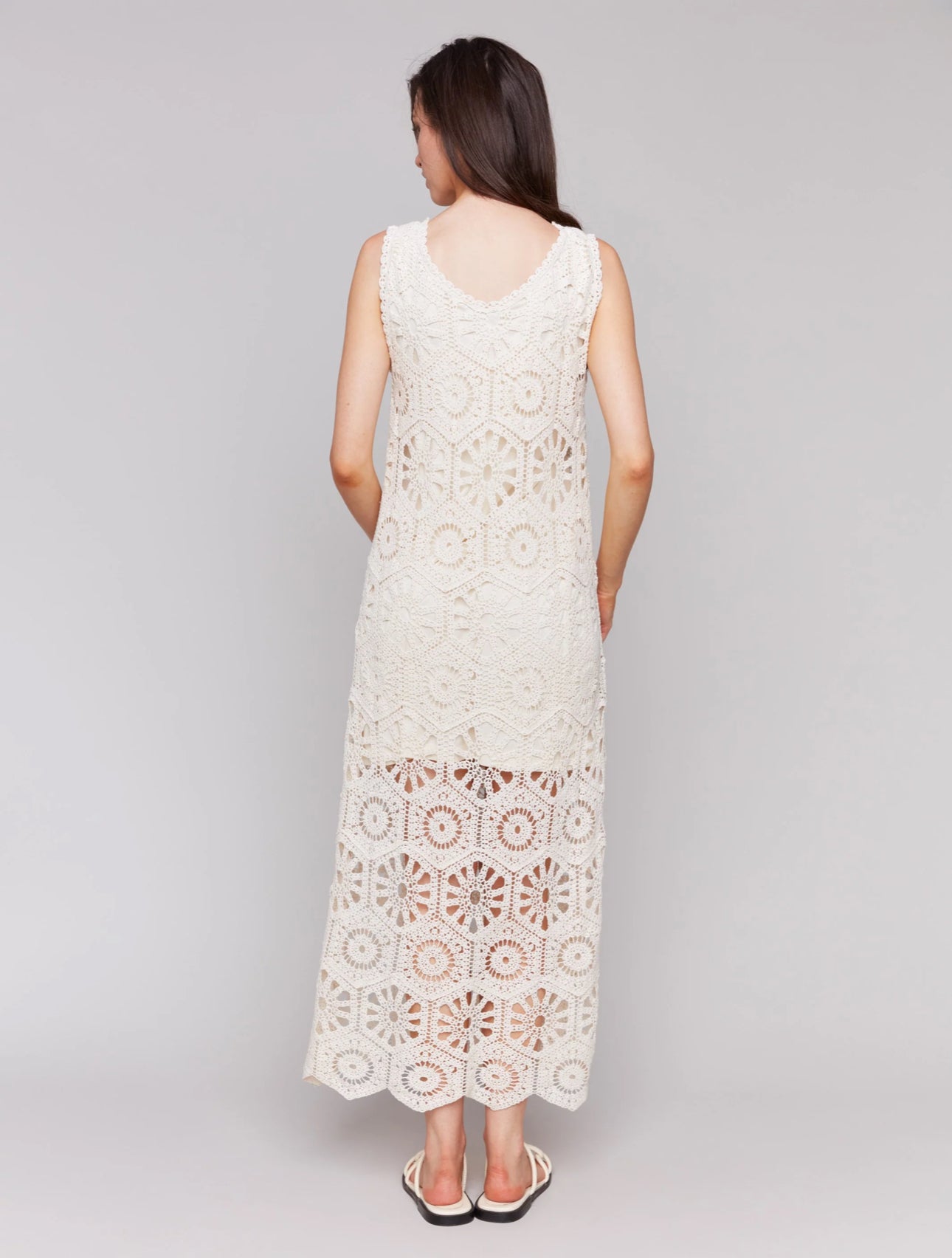Crochet Sleeveless Maxi Dress