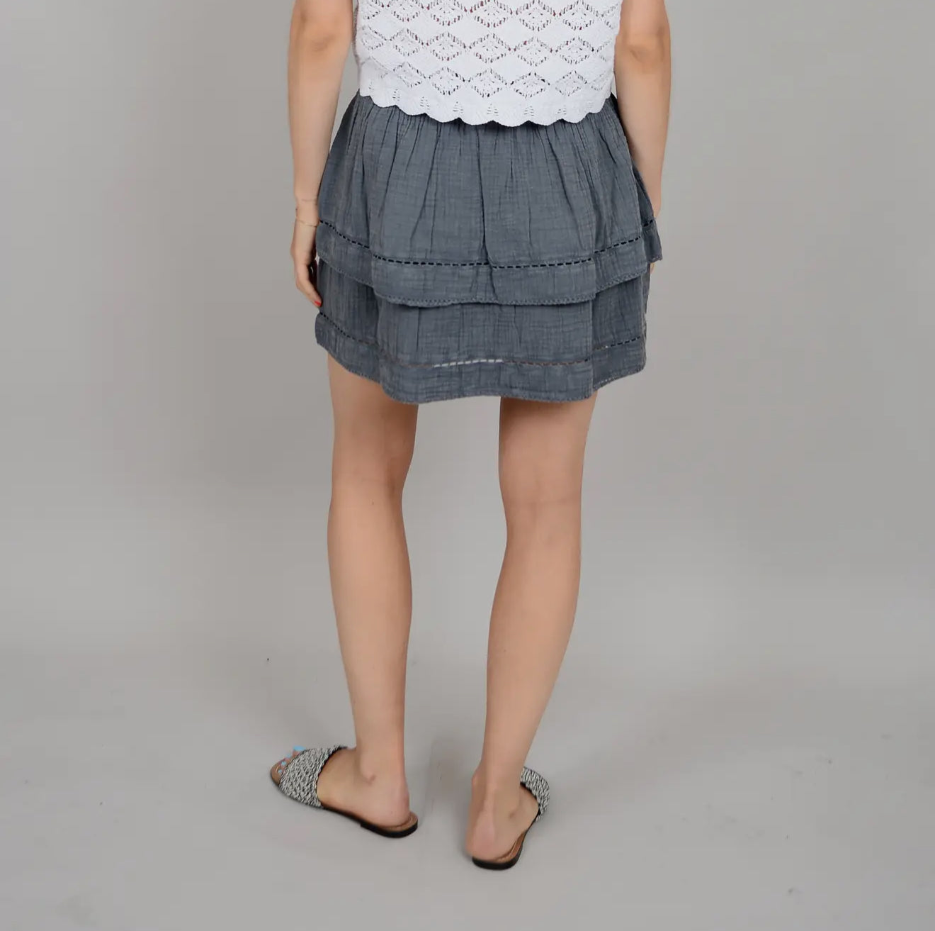 Nele Layered Pull on Skirt