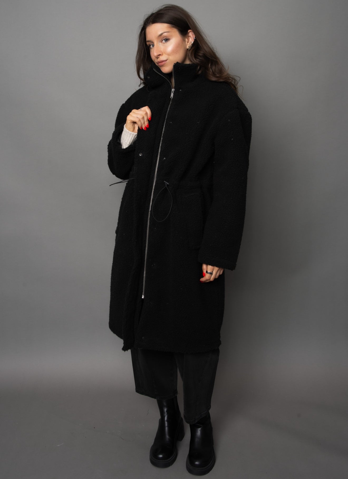 Mila long sherpa jacket