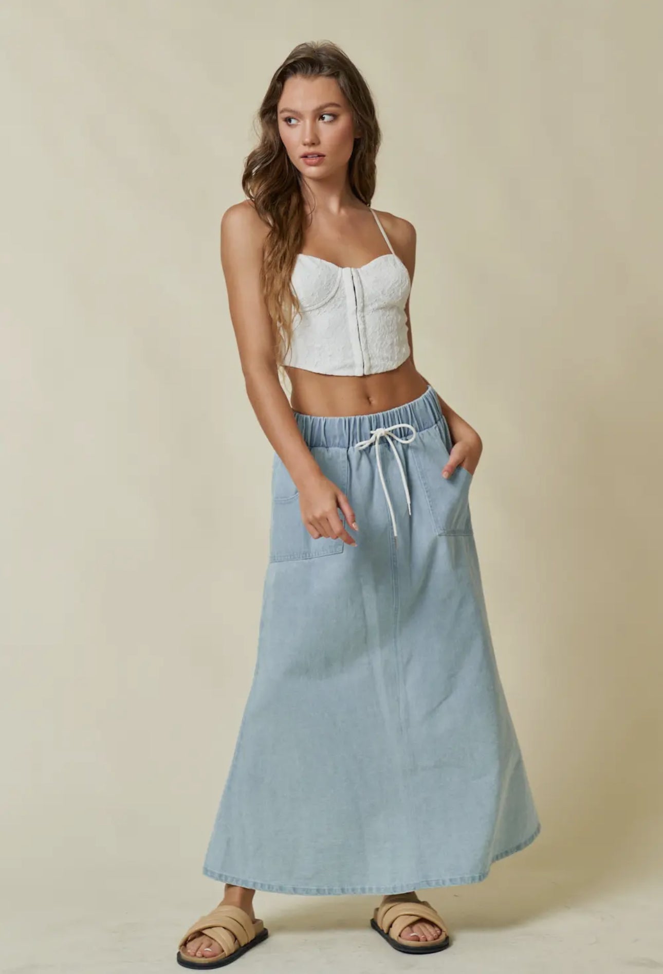 Christina denim skirt