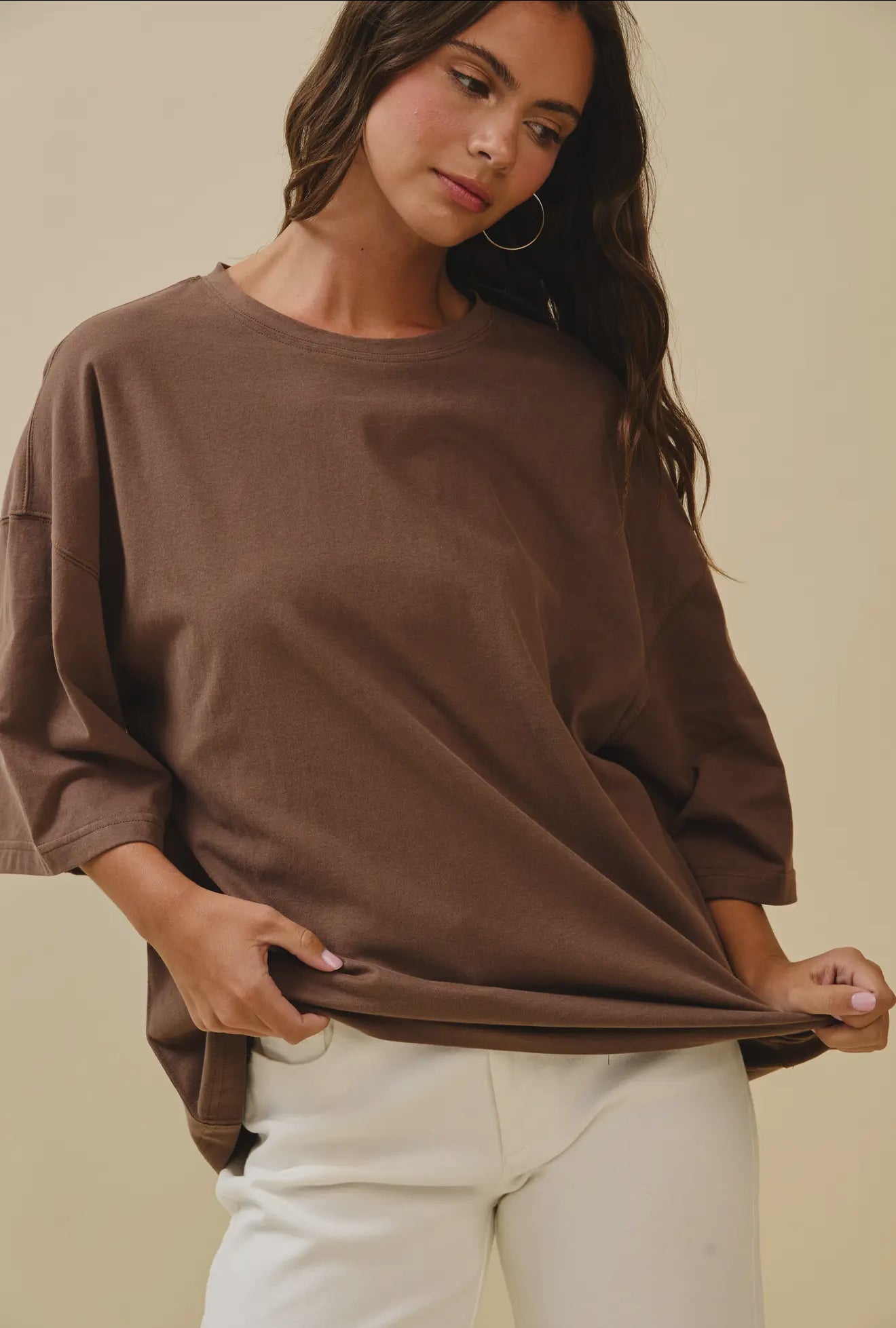 Oversize cotton tee