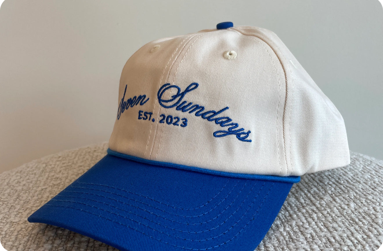 Dad Hat - Blue/White