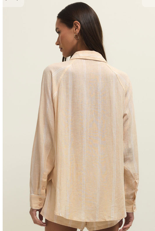 Z Supply Perfect Linen Top Custard