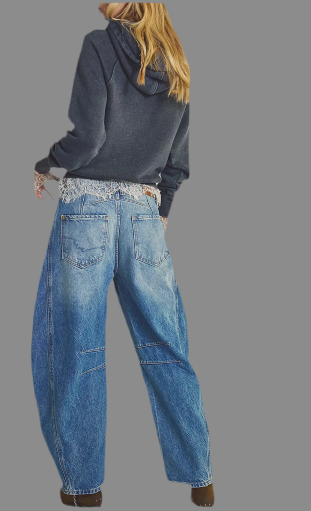 We The Free Good Luck Mid-Rise Barrel Jeans