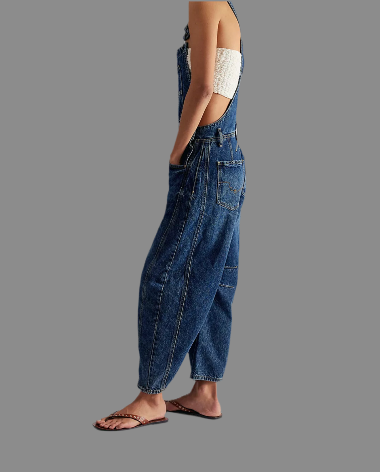 We The Free Good Luck Barrel Overalls