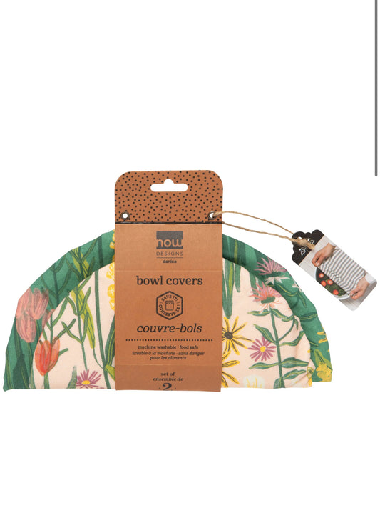 Bees & Blooms Bowl Covers Set of 2