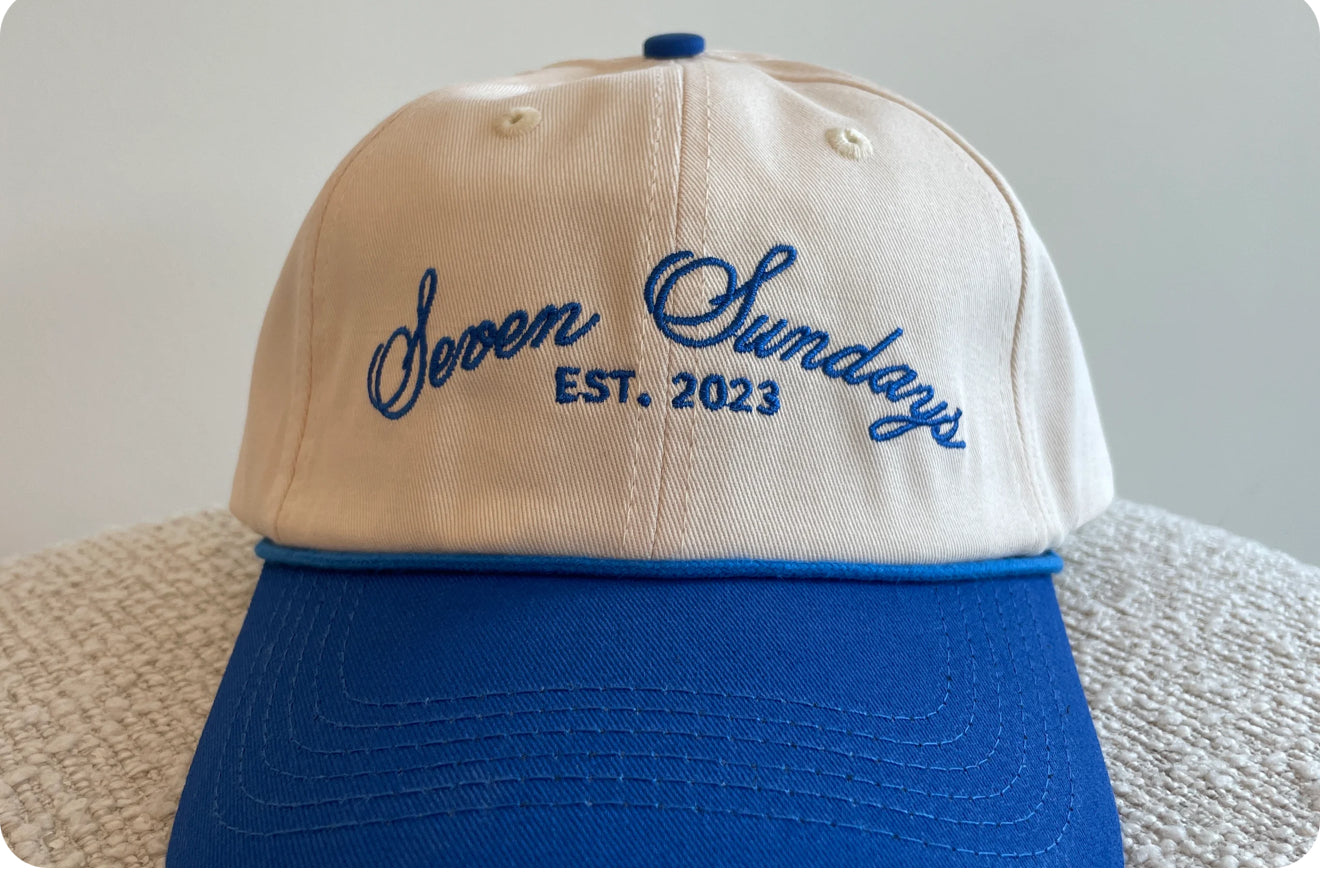 Dad Hat - Blue/White