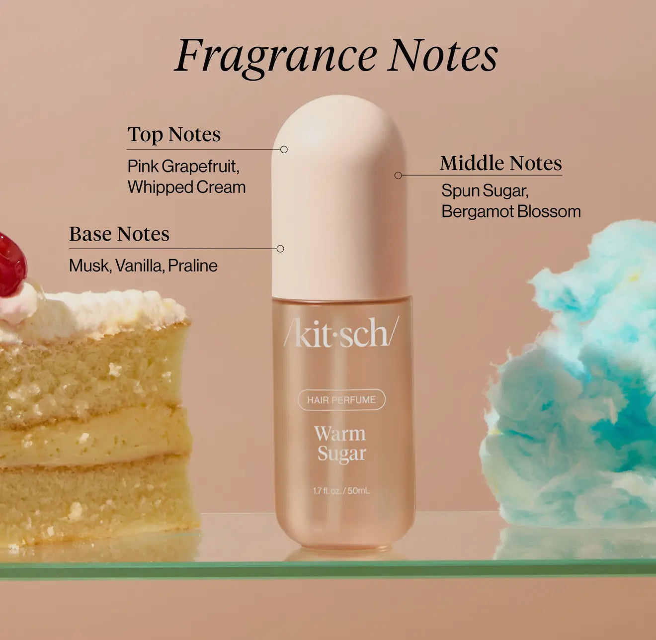 Warm sugar hair perfume