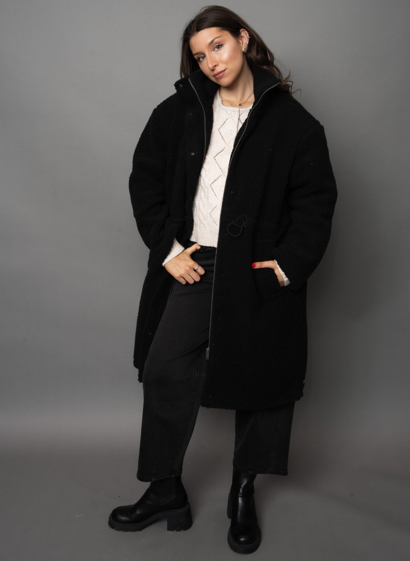 Mila long sherpa jacket