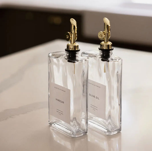 Olive Oil Rectangle GlassDispenser Bottles
