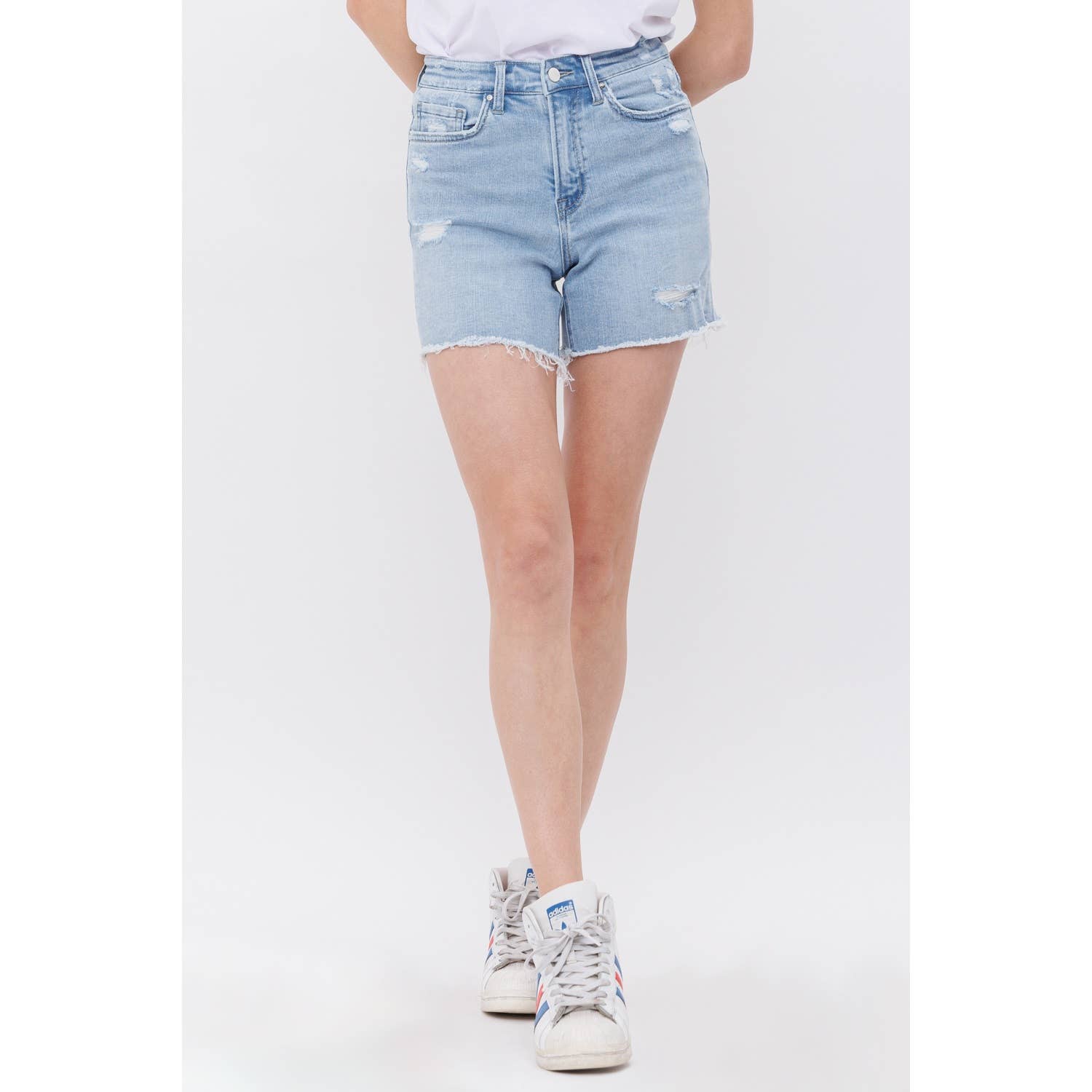 ANTHEMIS HIGH RISE MIDI SHORTS STRETCH