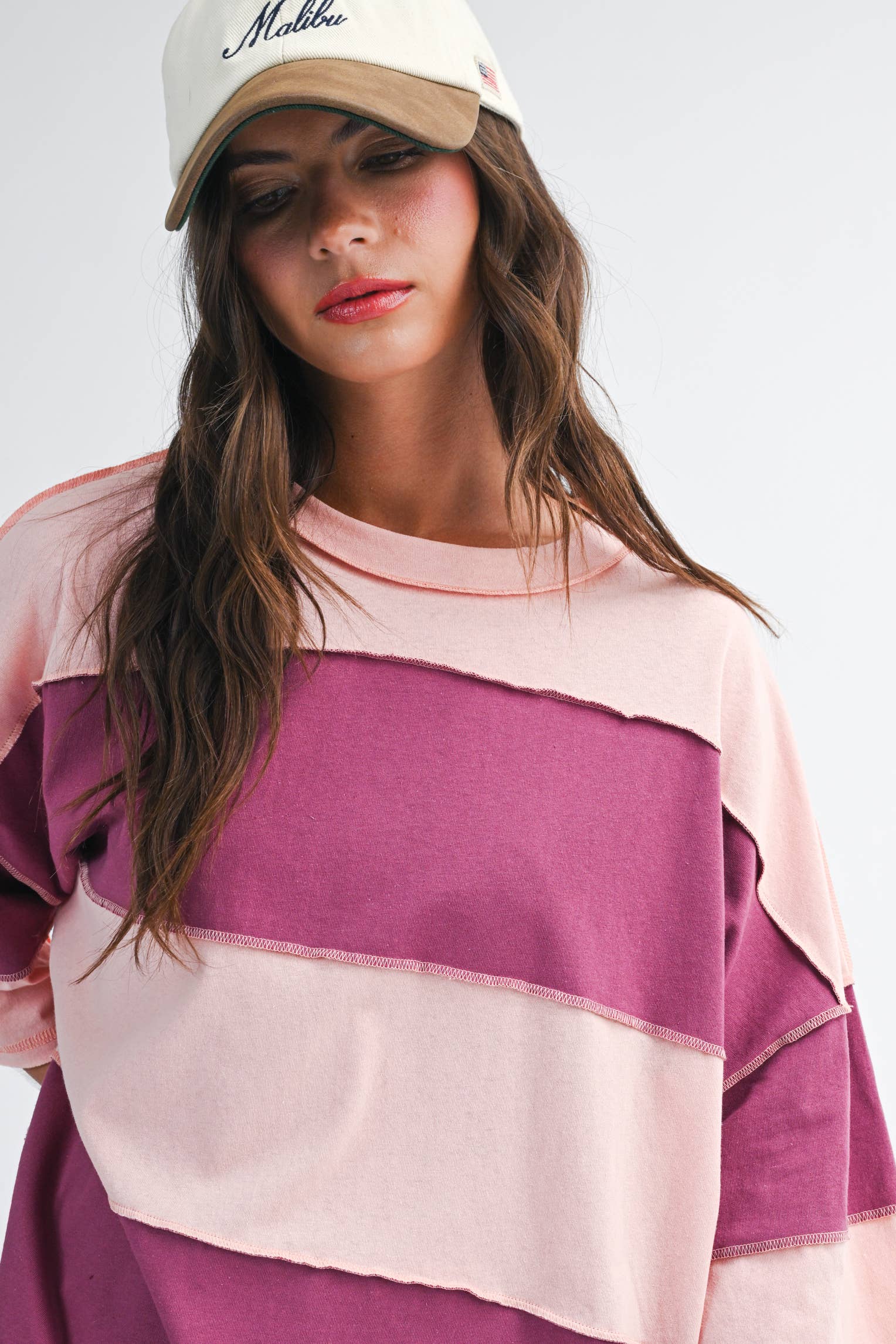 Salmon loose long sleeve tee