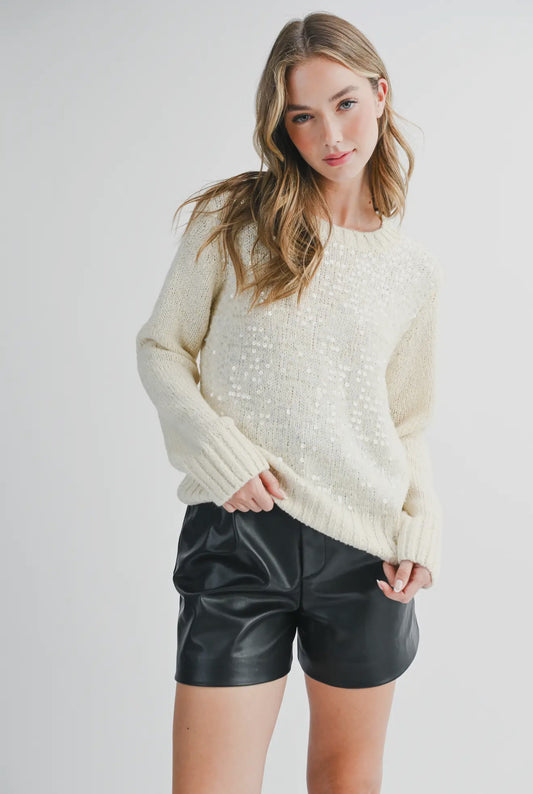 Knit sequin sweater