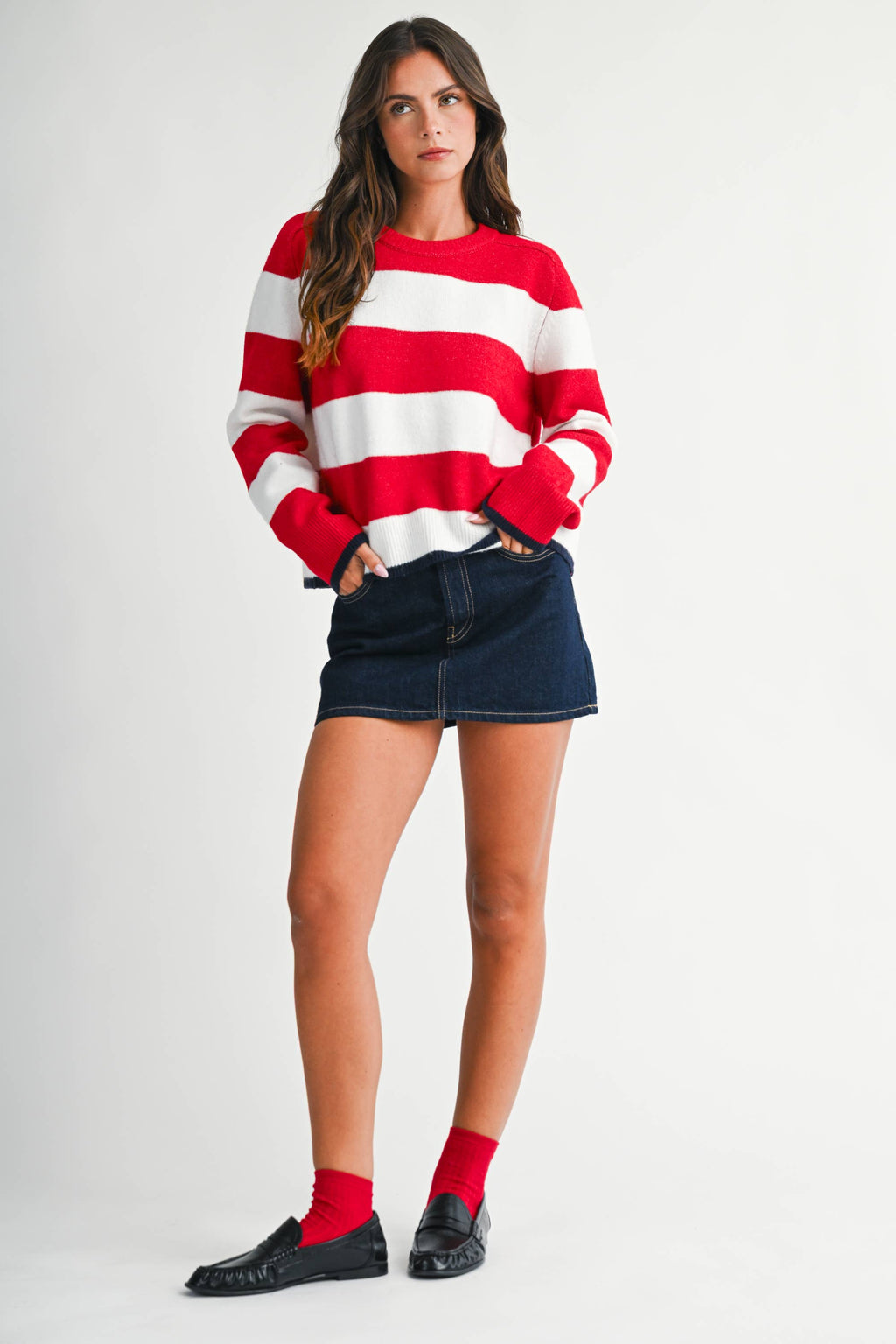 Coastal Stripe Crewneck Sweater