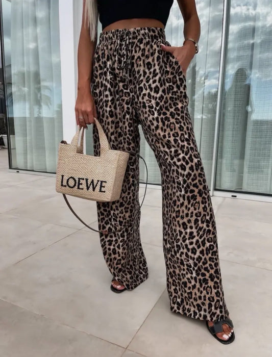 Lazy leopard pants