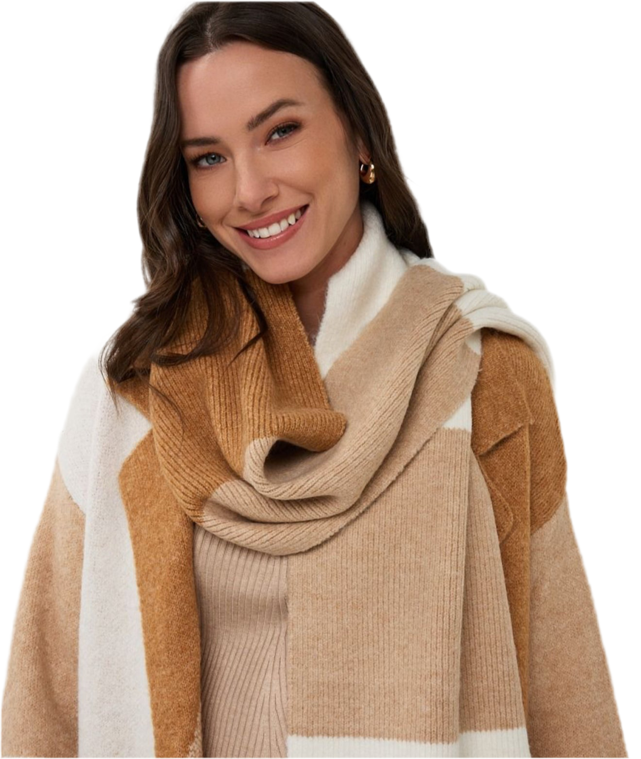 Colour block scarf