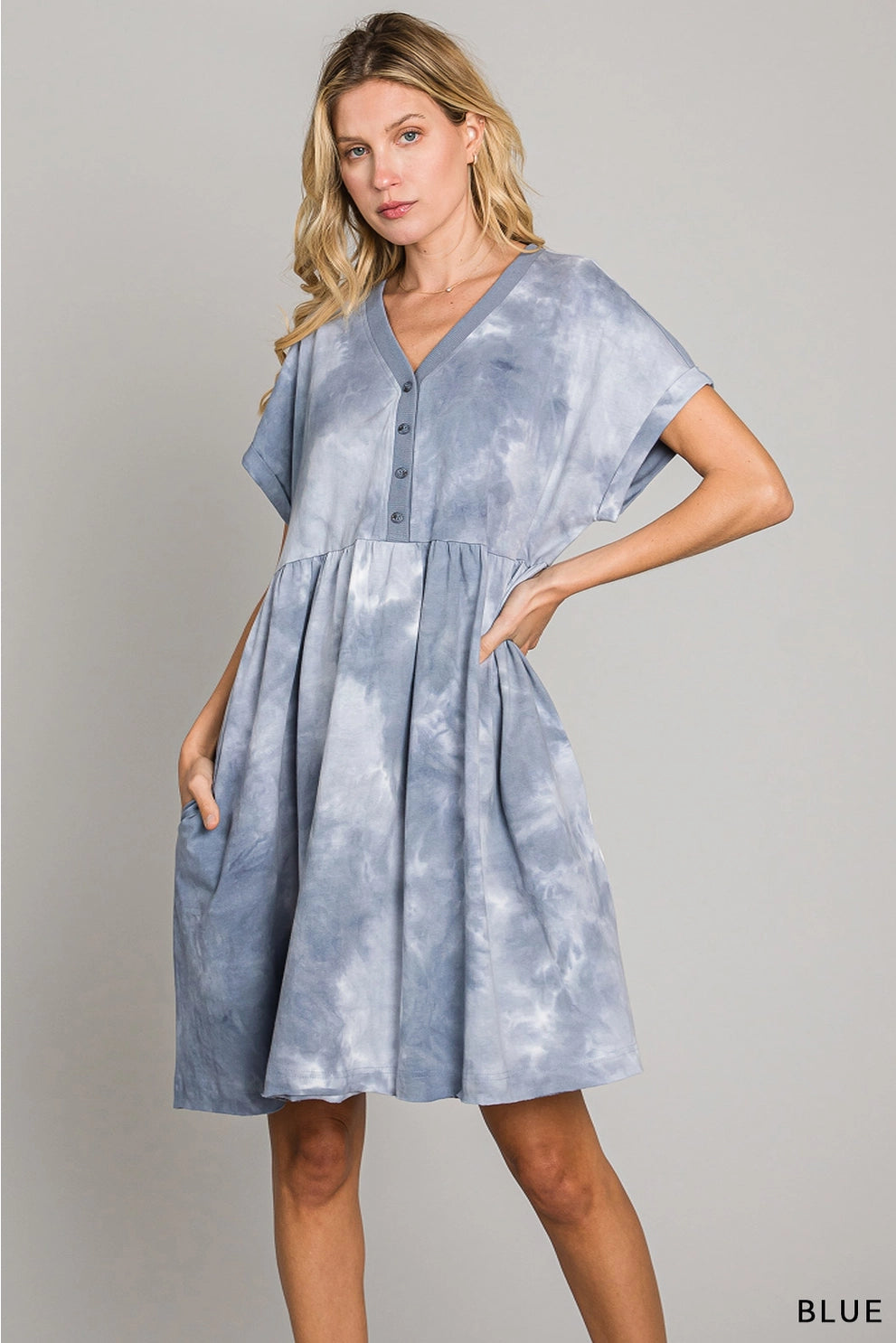 Cloudy Days Tie Dye Baby Doll Dress