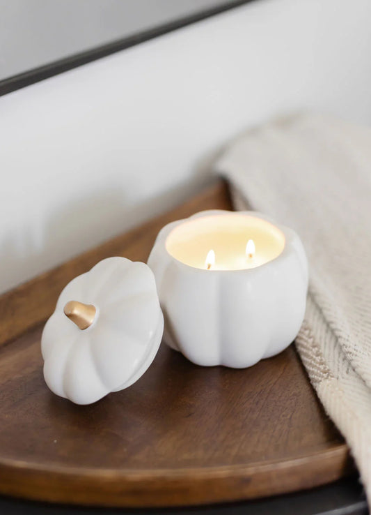 Pumpkin candle