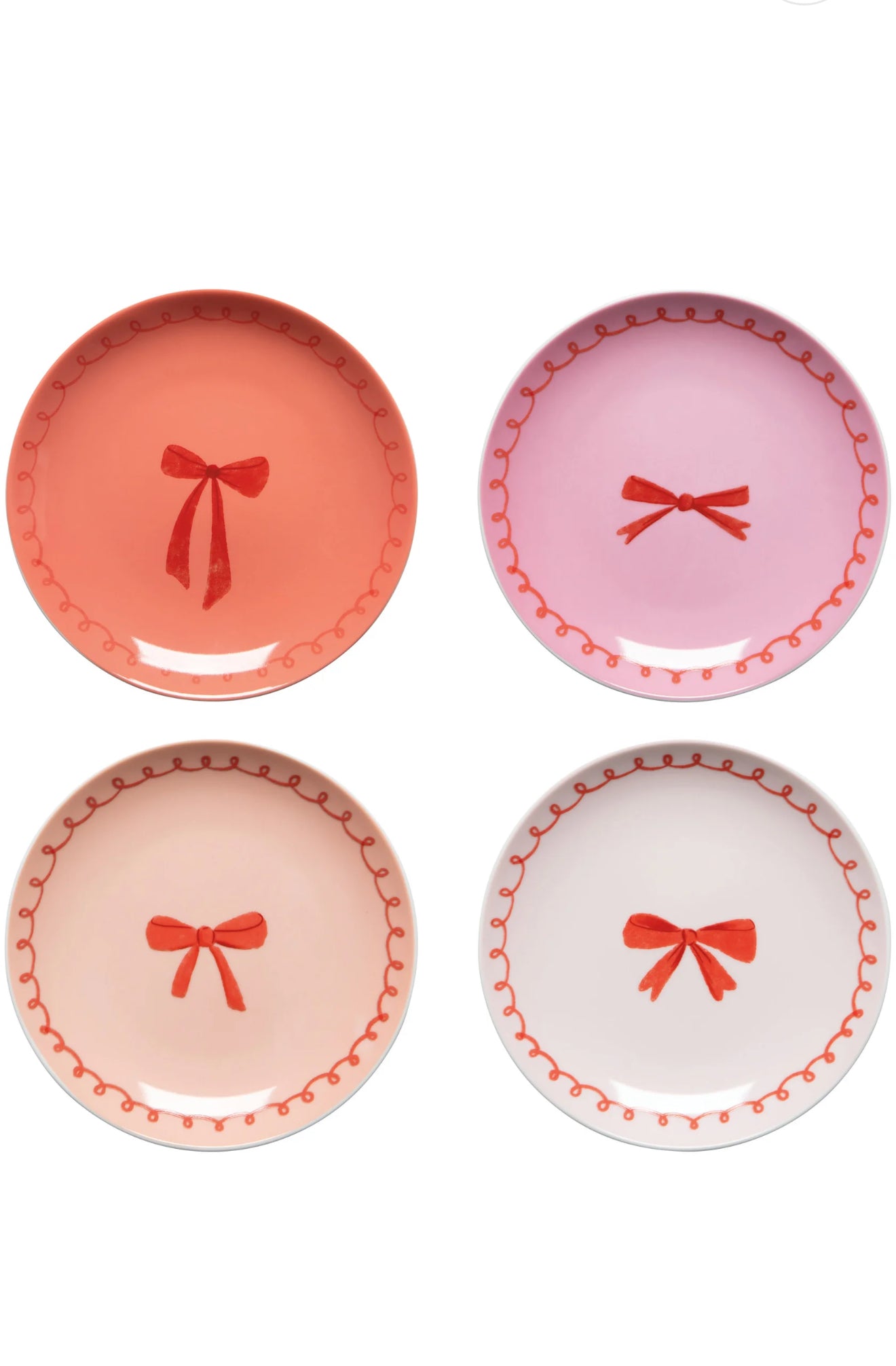 Set/4 Appie plates bowtique