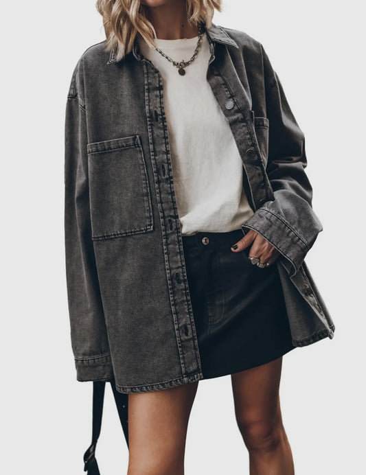 Vintage black denim jacket