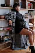 Jacquard-Knit Duster Cardigan