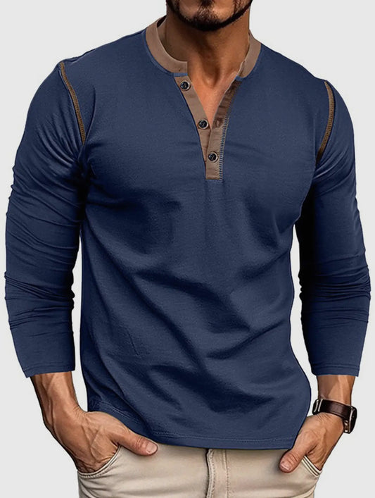 Men’s navy basic long sleeve