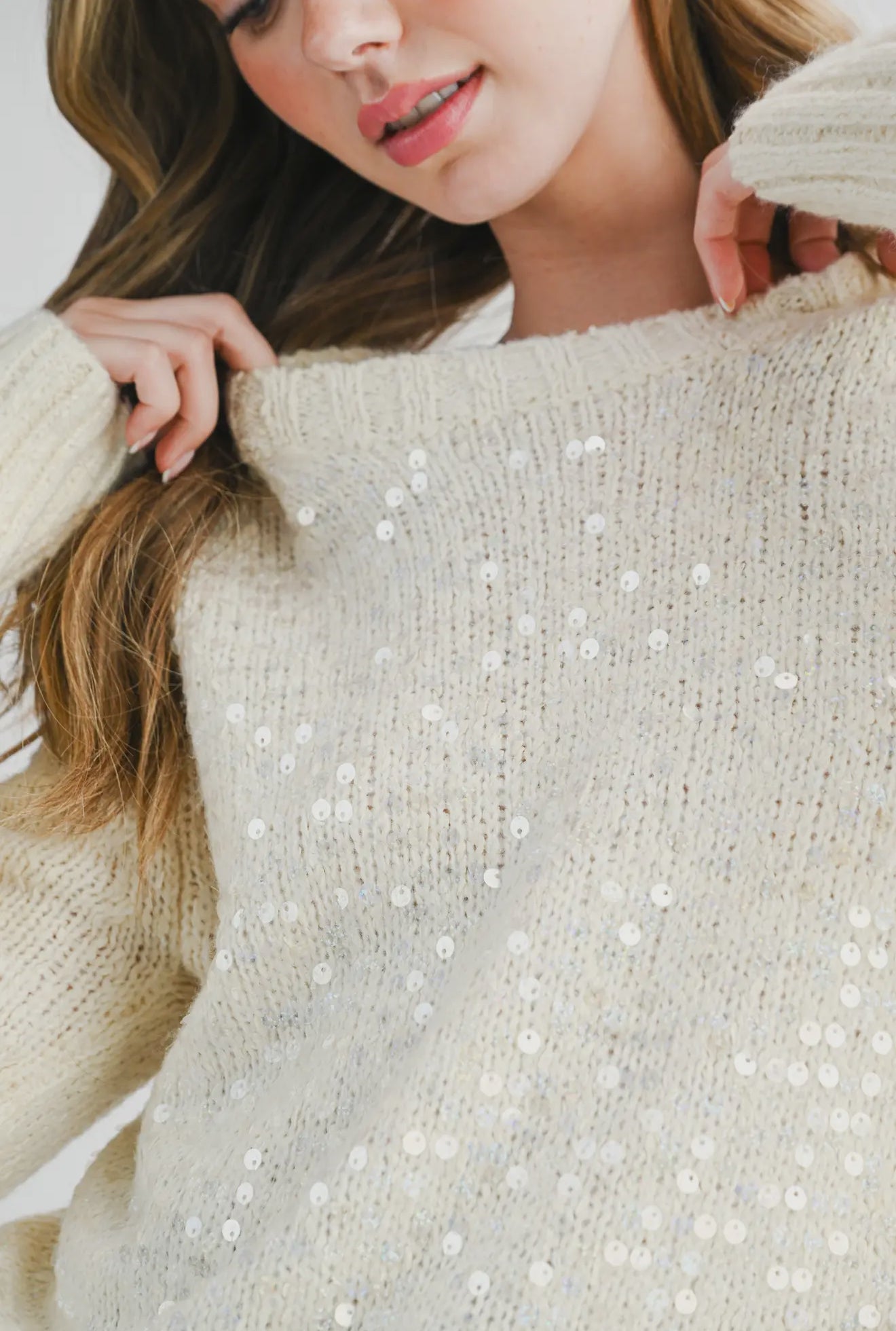 Knit sequin sweater
