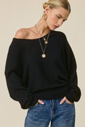 Slouchy Dolman Sleeve Knit Sweater