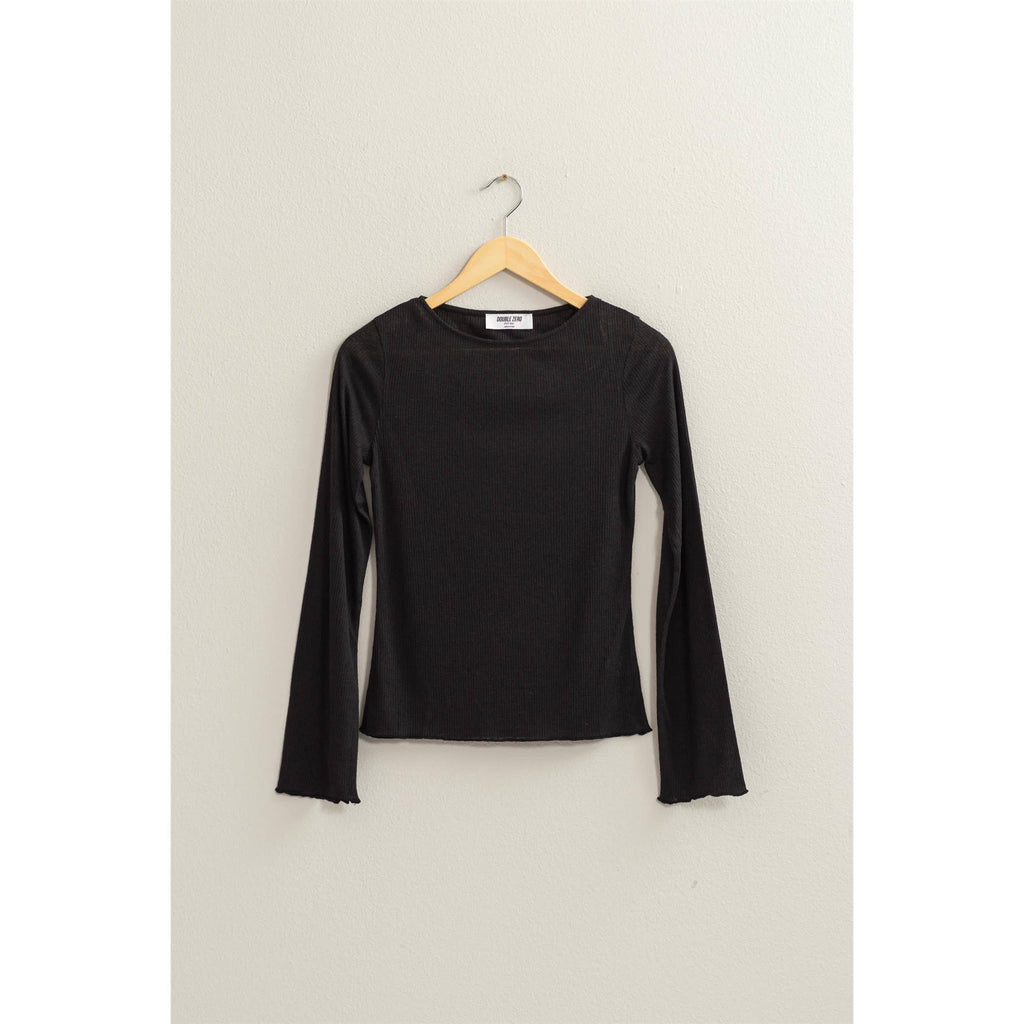 Rachel Ribbed Long Sleeve Top