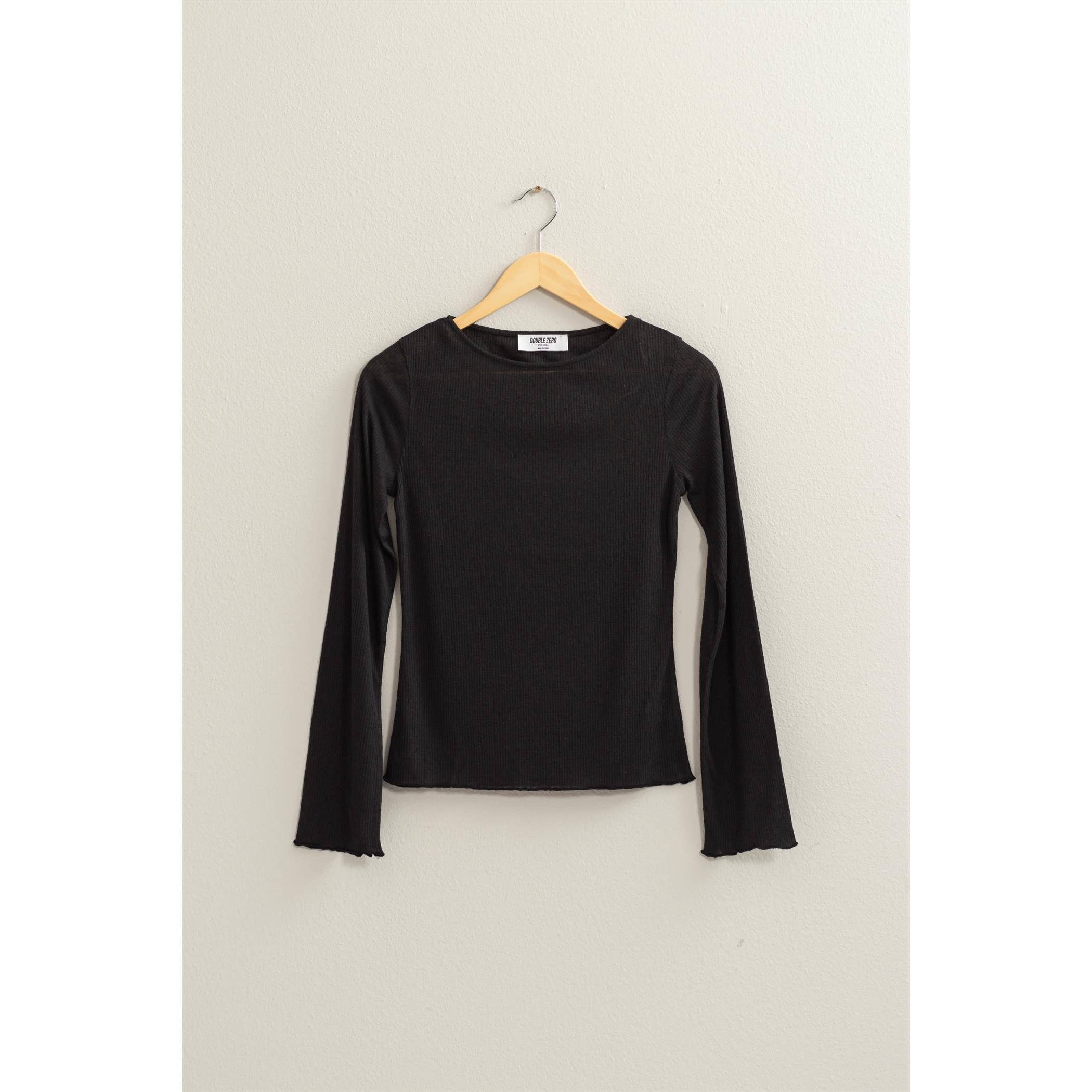 Rachel Ribbed Long Sleeve Top