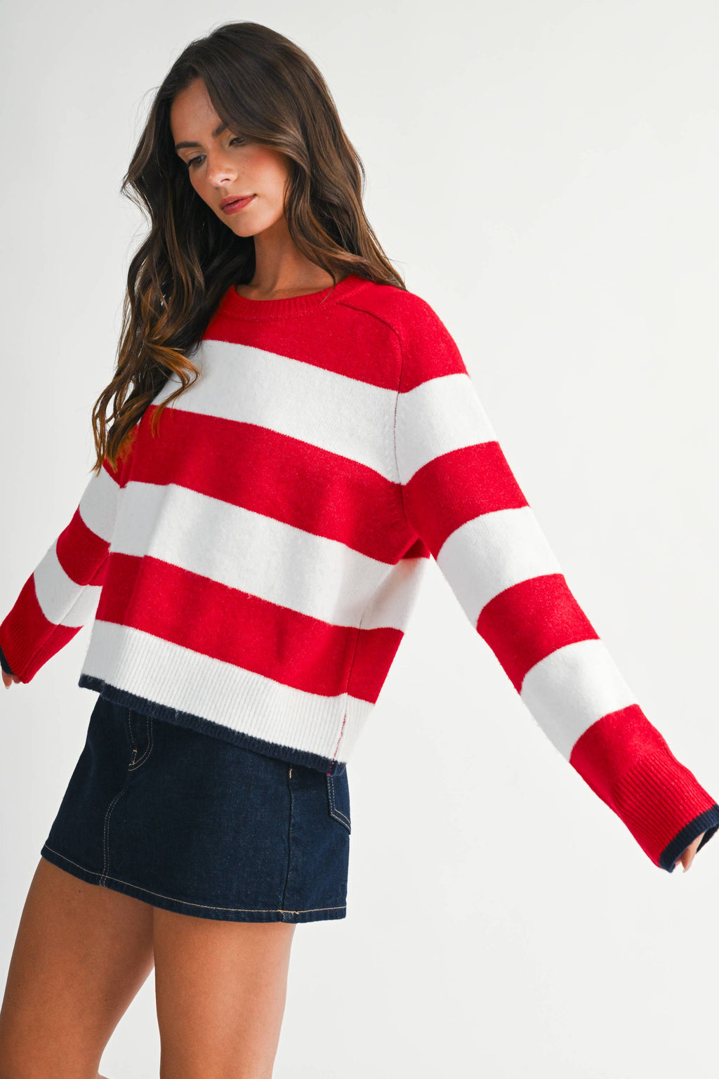 Coastal Stripe Crewneck Sweater