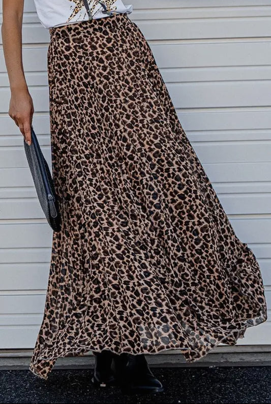 Leopard Midi skirt