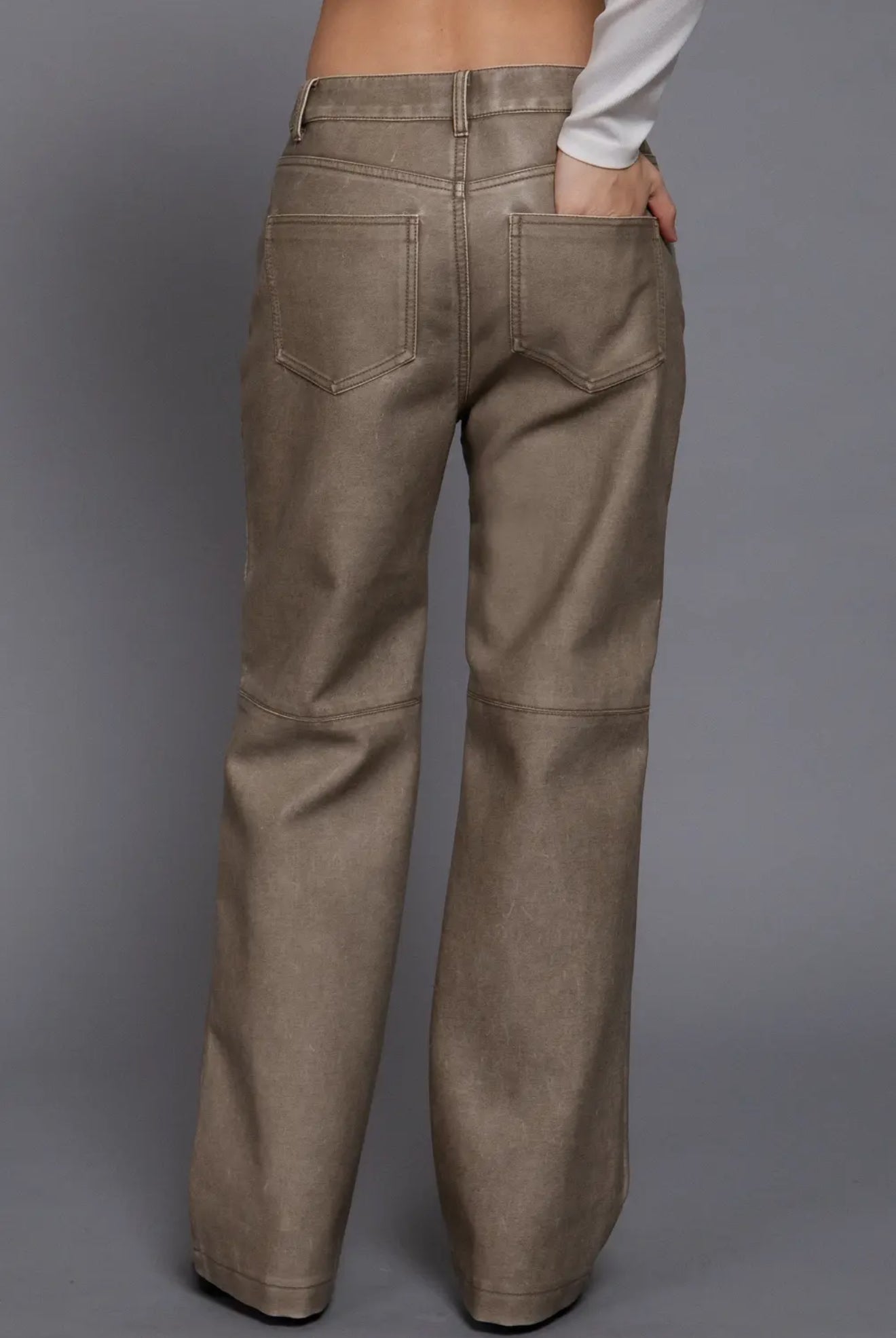 Washed faux pant