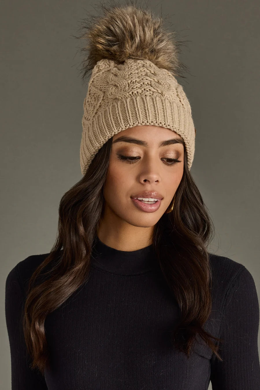 Cable knit Hat