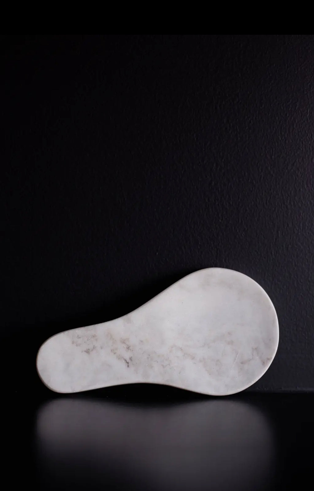 Hand cut marble spoon rest