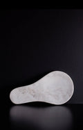 Hand cut marble spoon rest