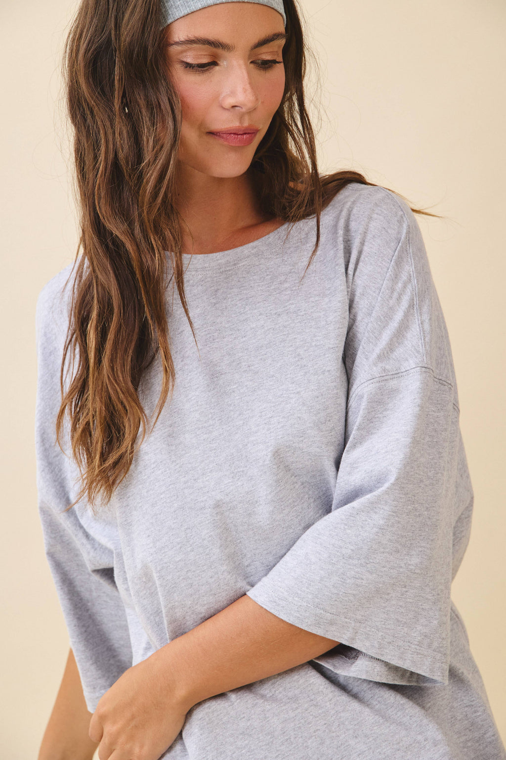 Oversized Grey Everyday Cotton Tee