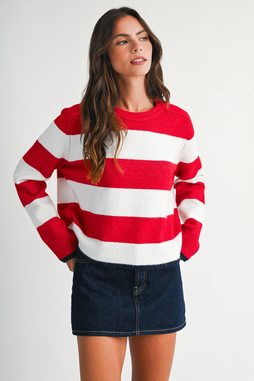 Coastal Stripe Crewneck Sweater