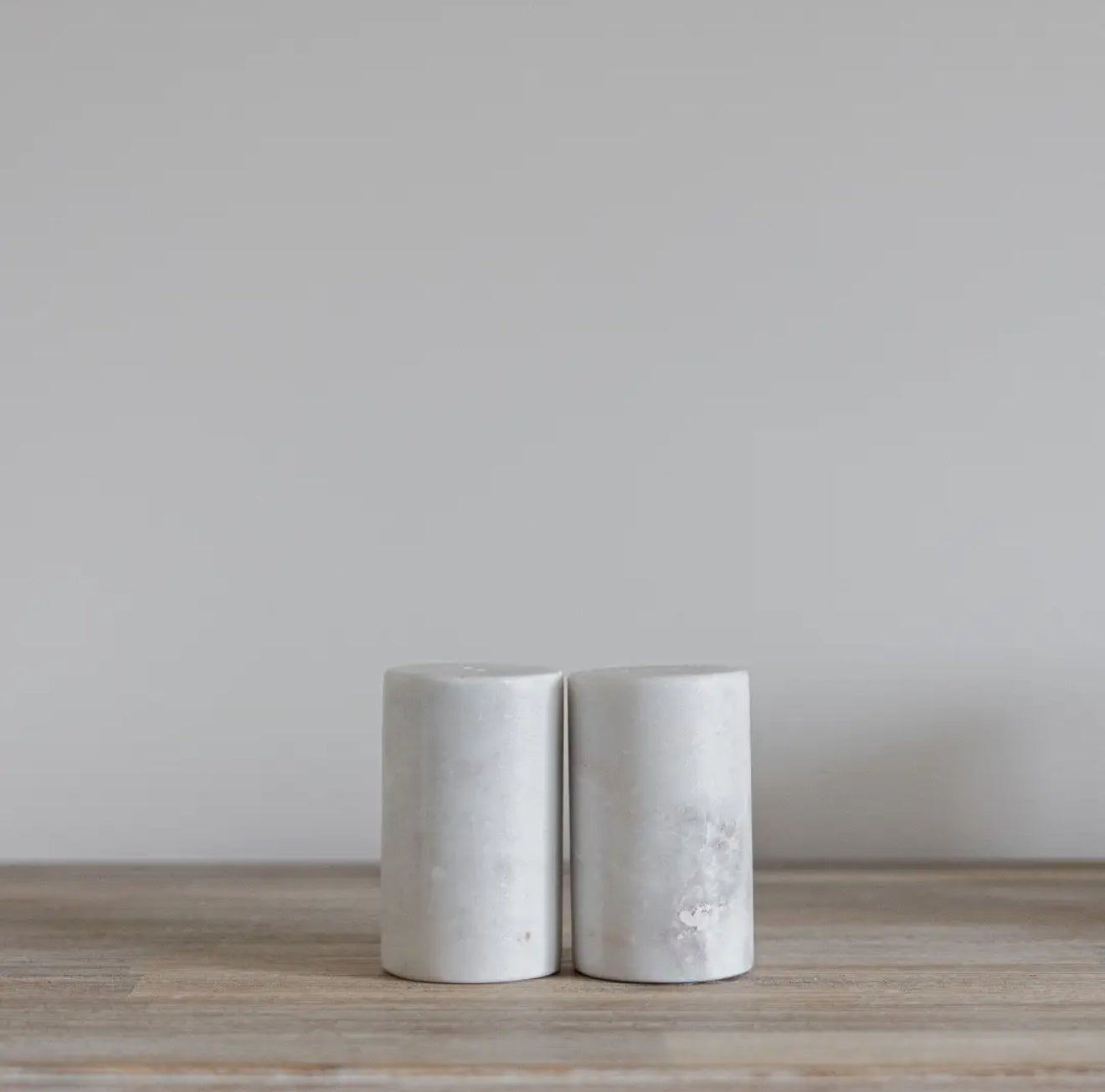 White Marble Salt & Pepper Shakers