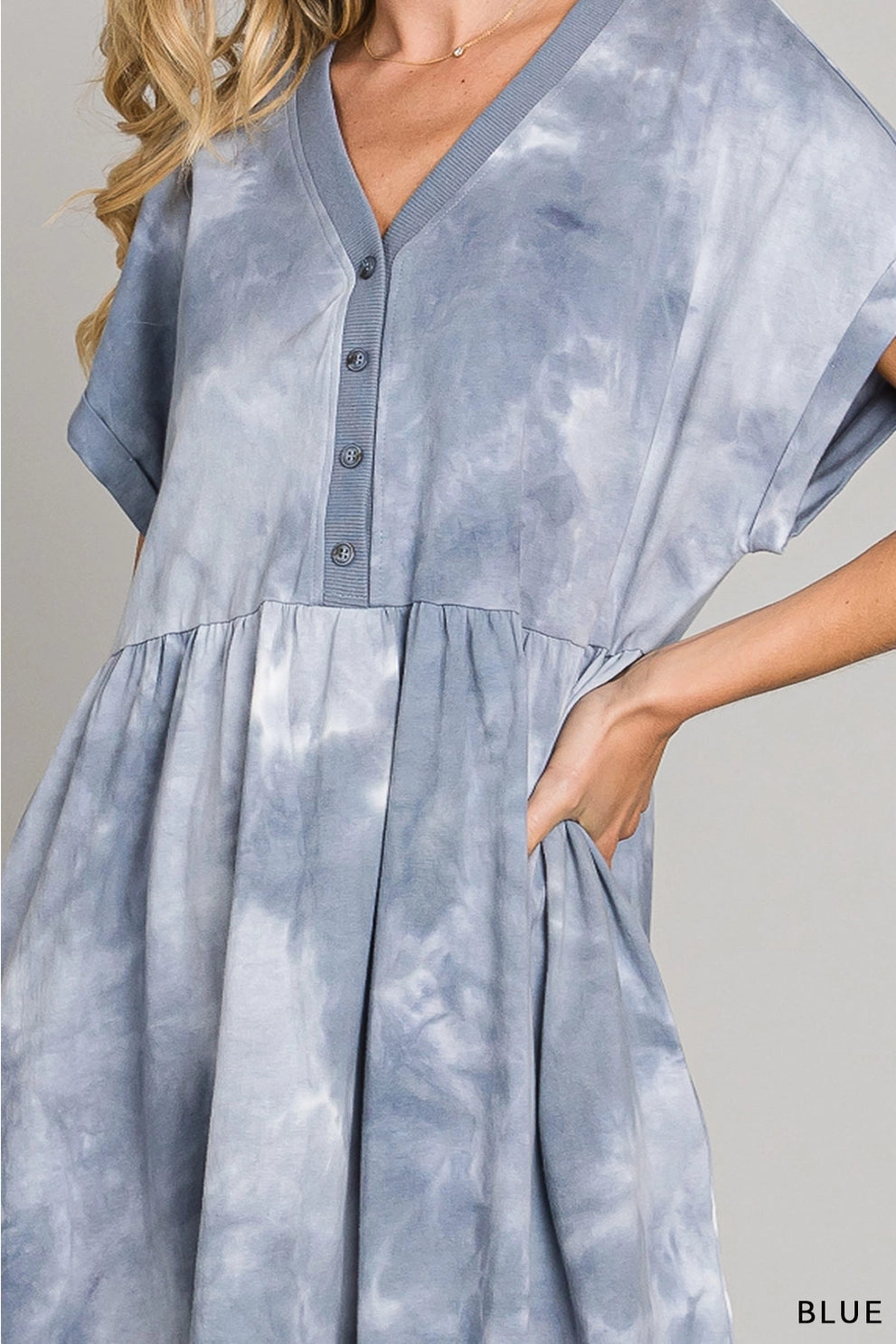 Cloudy Days Tie Dye Baby Doll Dress