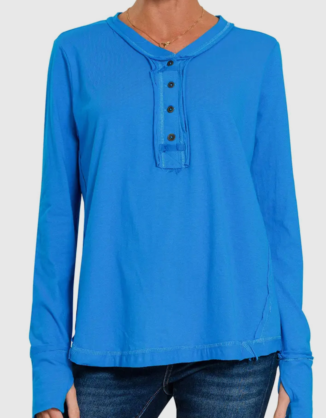 Thumb Hole Long Sleeve Top