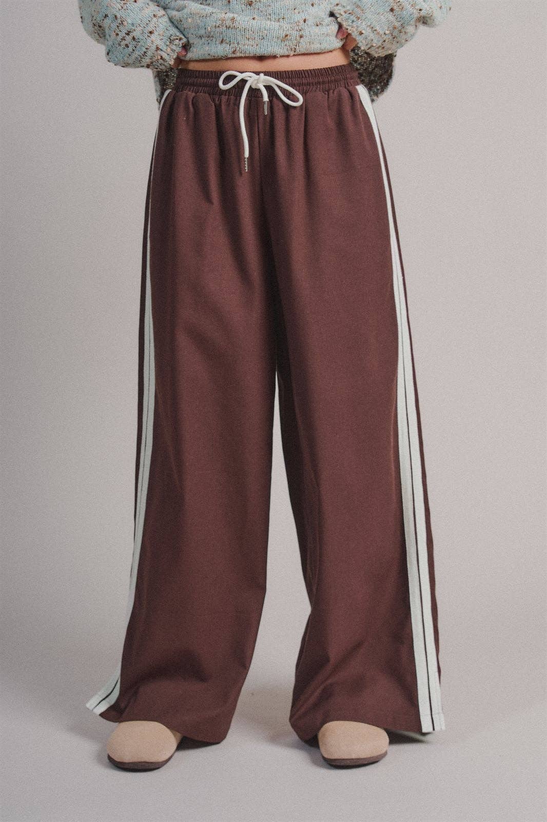 Tory Stripe Linen Track Pant