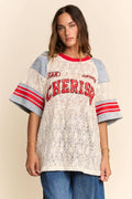 Lace baseball shirt