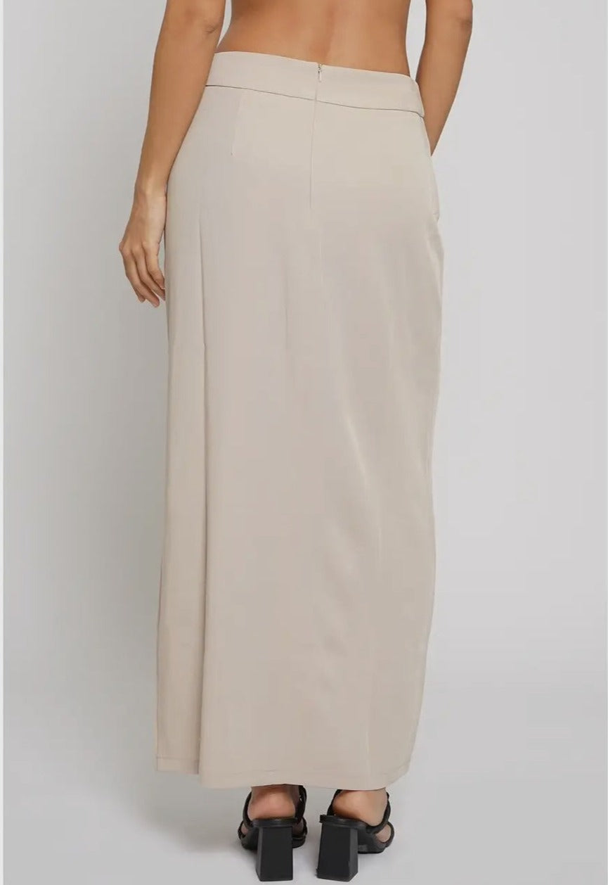 Flap Pocket Maxi Skirt