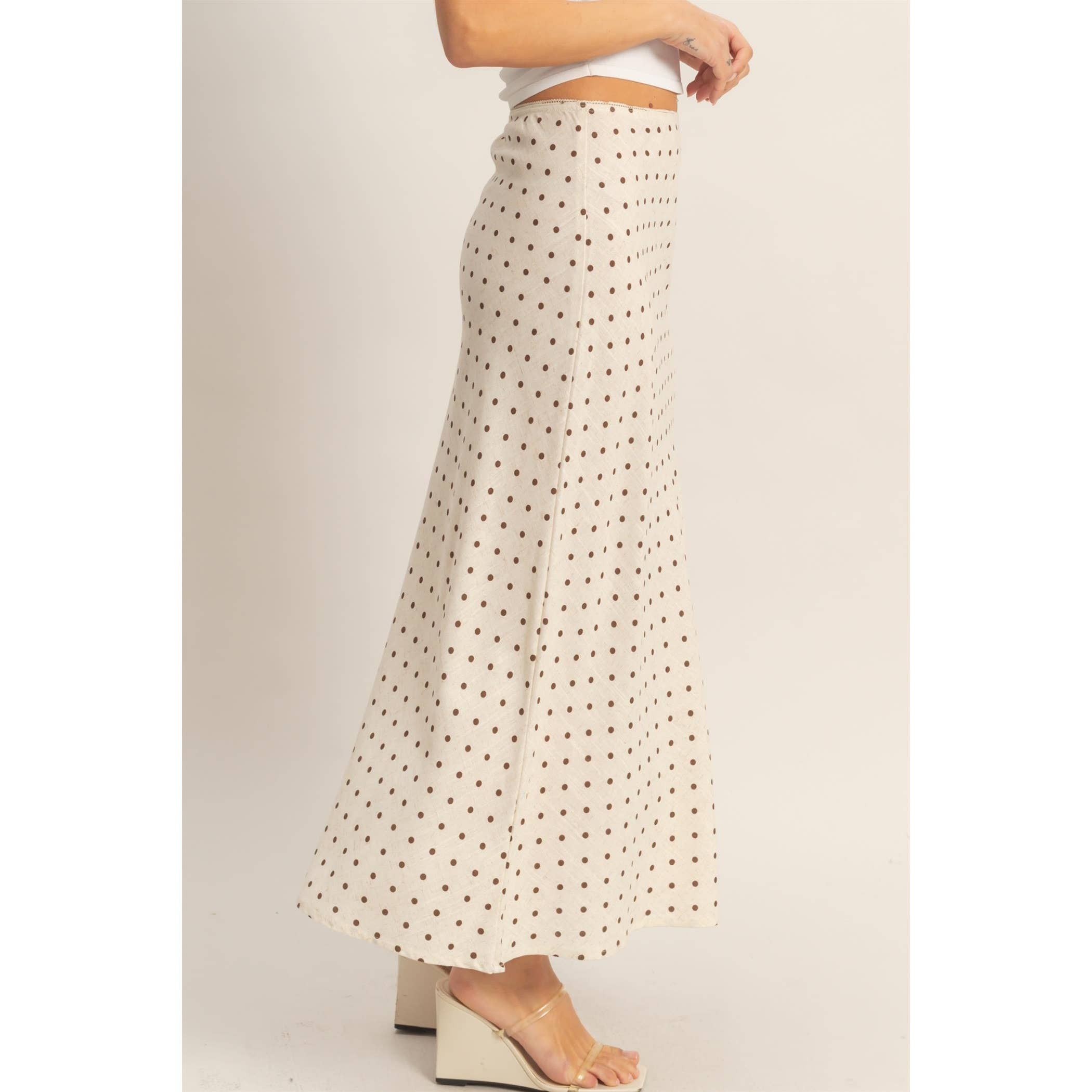 Polka Dot A-Line Skirt