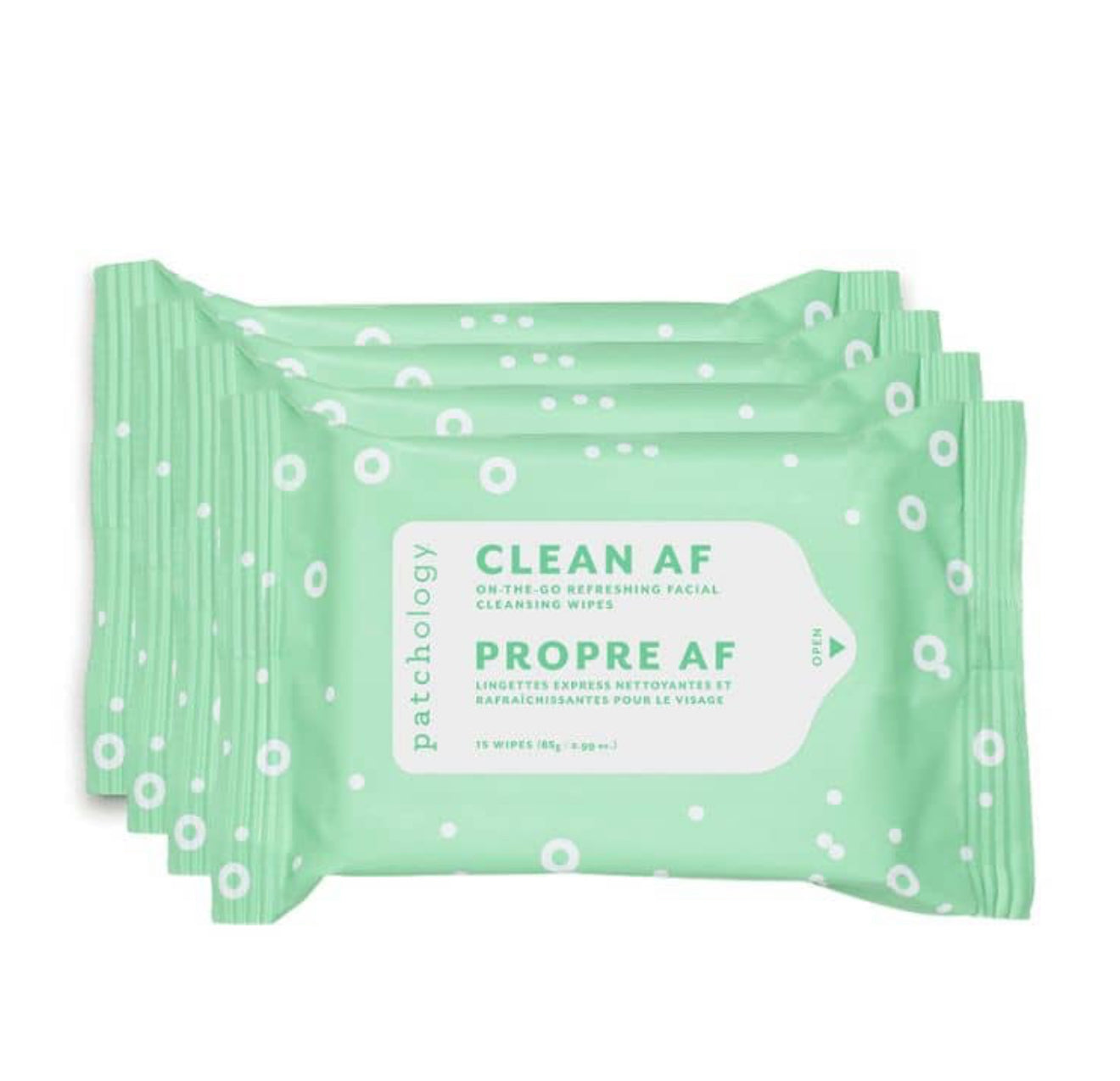 Clean AF facial cleanse wipes