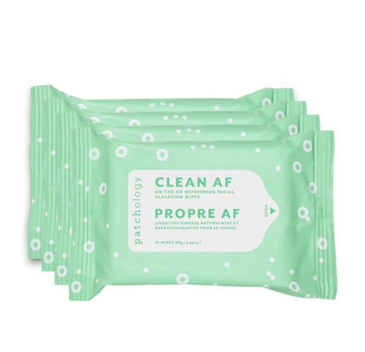 Clean AF facial cleanse wipes