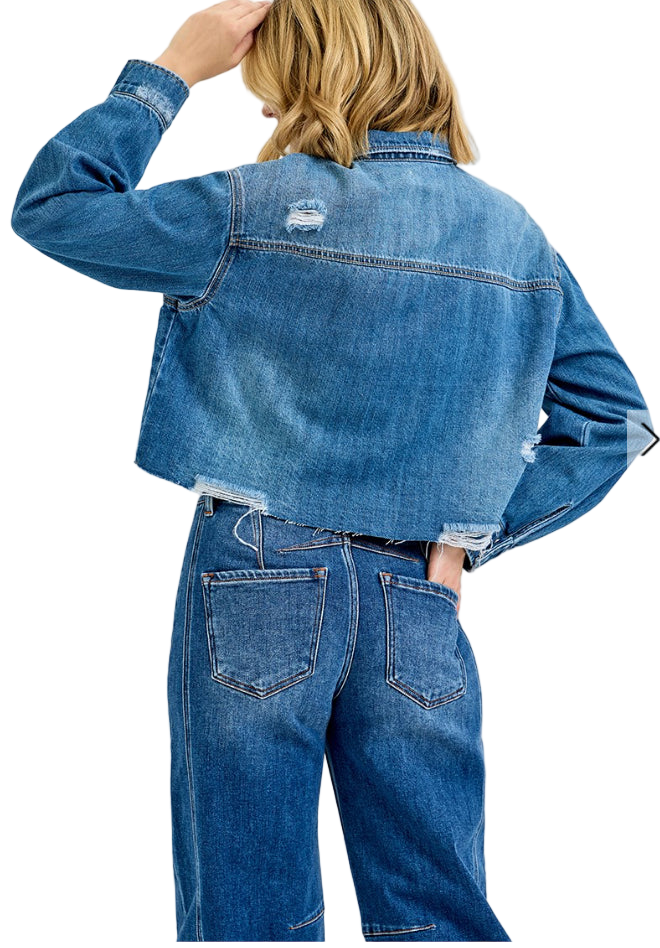 Crop Denim Shirt